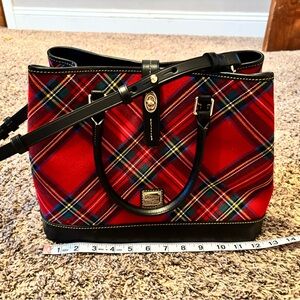 Dooney & Bourke Red and Blue Plaid Tote